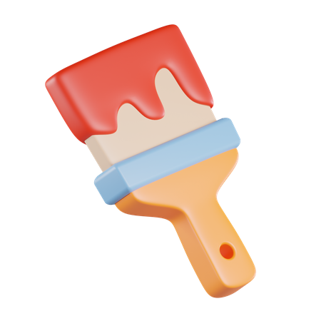 Fill Color with Brush  3D Icon