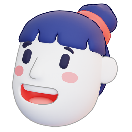 Fille  3D Icon