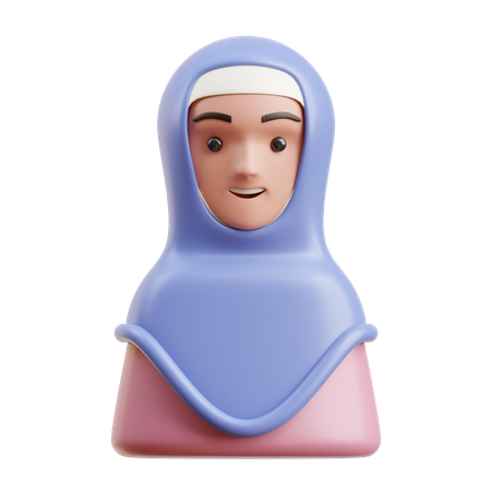 Fille arabe  3D Icon