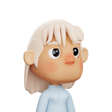 Jeune fille blonde  3D Icon