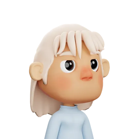 Jeune fille blonde  3D Icon