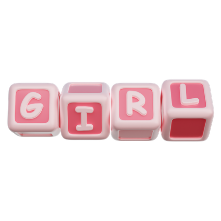 Fille cubes  3D Icon