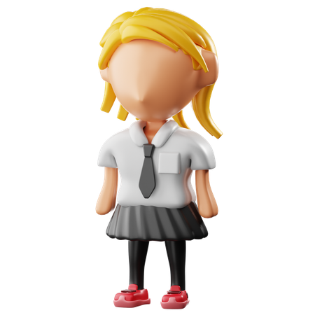 Fille étudiante  3D Icon