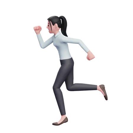 Femme d'affaires en pointe  3D Illustration