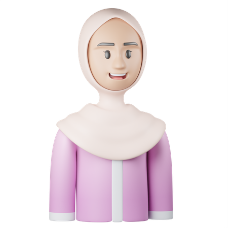 Fille islamique  3D Icon