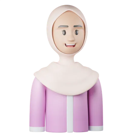 Fille islamique  3D Icon