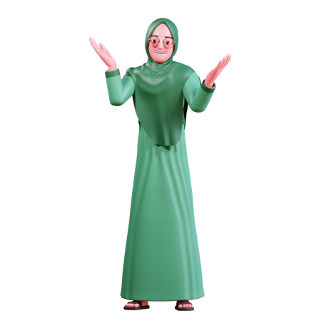 Fille islamique  3D Illustration