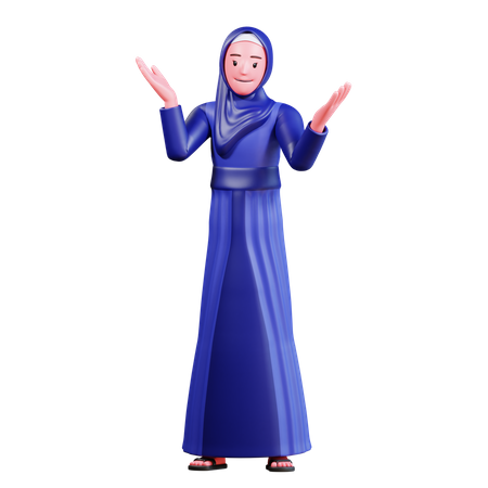 Fille islamique  3D Illustration