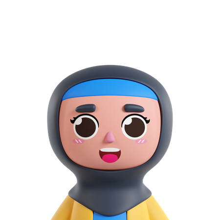 Fille musulmane  3D Icon