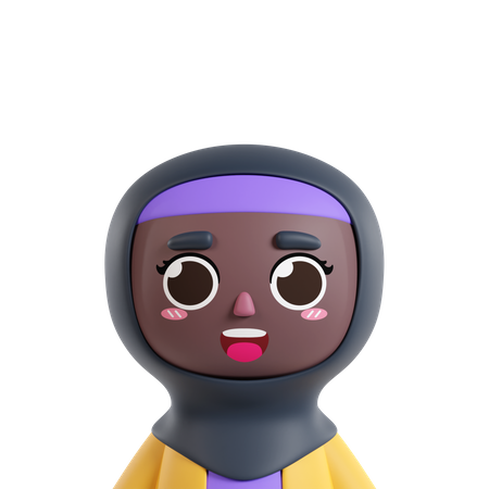 Fille musulmane  3D Icon