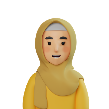 Fille musulmane  3D Icon