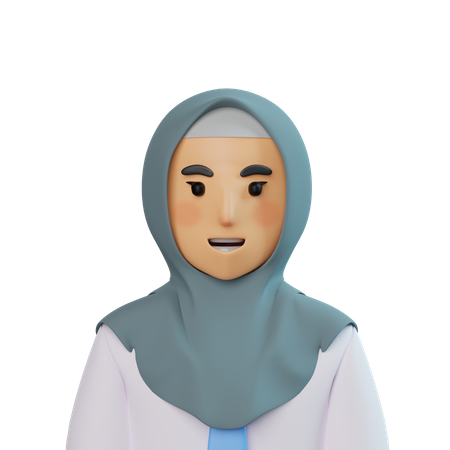 Fille musulmane  3D Icon