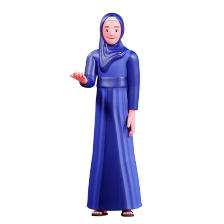 Fille musulmane  3D Illustration