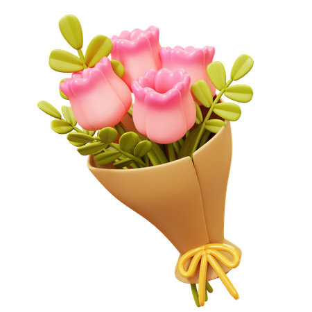 Bouquet de tulipes  3D Icon