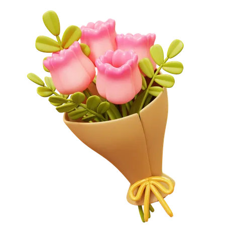 Bouquet de tulipes  3D Icon