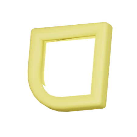 Fillet Hollow Square Abstract Shape  3D Icon