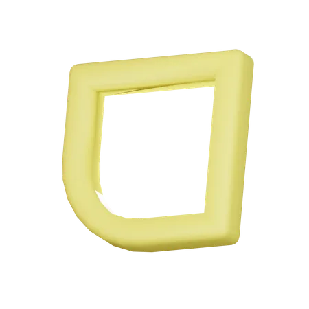 Fillet Hollow Square Abstract Shape  3D Icon