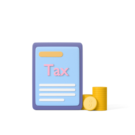 Filling Tax Form  3D Icon