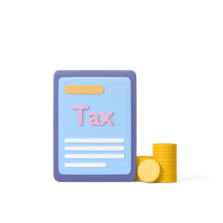 Filling Tax Form  3D Icon