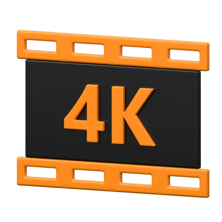 Film 4k  3D Icon