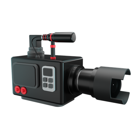 Caméra de cinéma  3D Icon