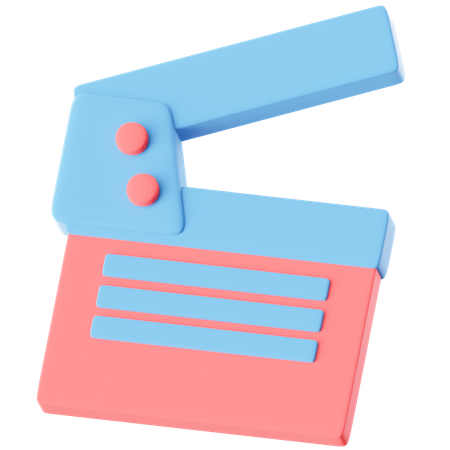 영화 클래퍼보드  3D Icon