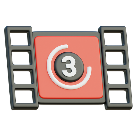 Film Countdown  3D Icon
