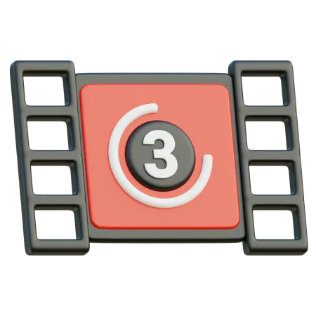 Film Countdown  3D Icon