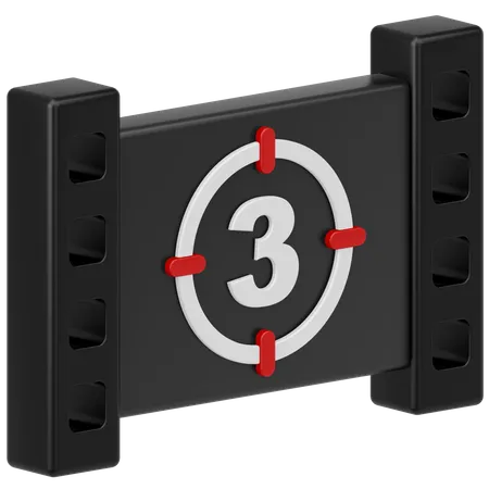 Film Countdown  3D Icon