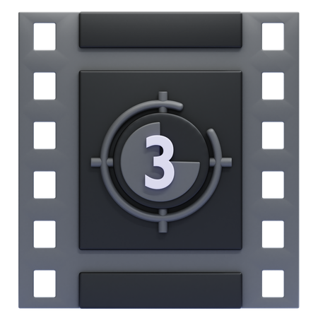 Film Countdown Time  3D Icon