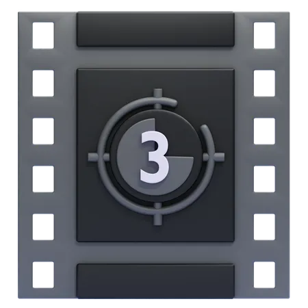 Film Countdown Time  3D Icon
