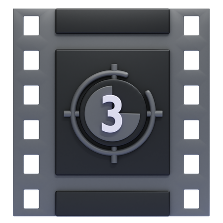 Film Countdown Time  3D Icon