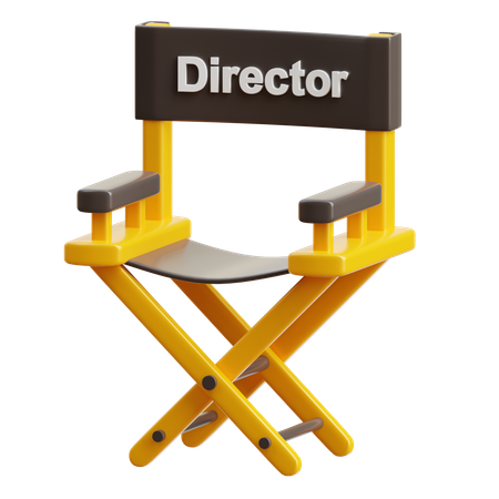 Film Director Chair  3D Illustration