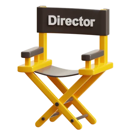 Film Director Chair  3D Illustration