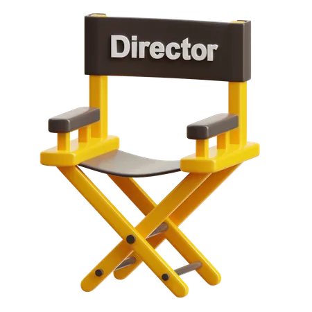 Film Director Chair 3D Illustration