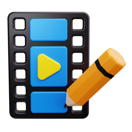 Film Editing  3D Icon