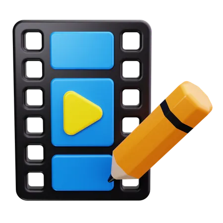 Film Editing  3D Icon