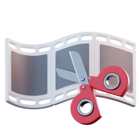 Film Editing  3D Icon