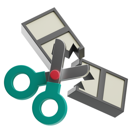 Film Editing  3D Icon