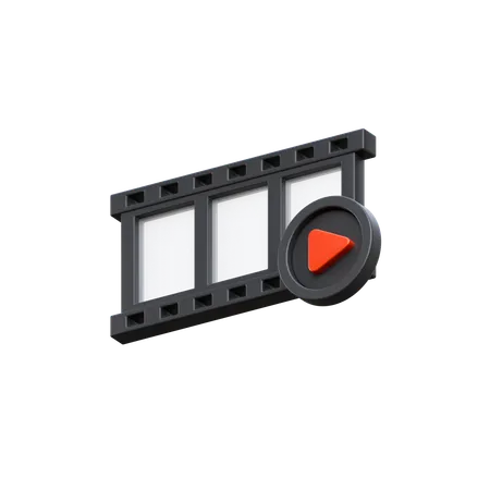 フィルムリール  3D Icon