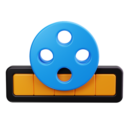 フィルムリール  3D Icon