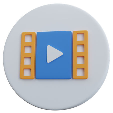 Film Reel  3D Icon