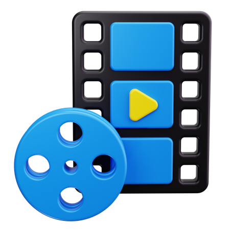 Film Reel  3D Icon