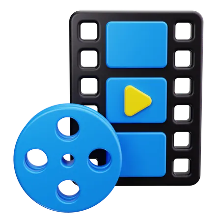 Film Reel  3D Icon