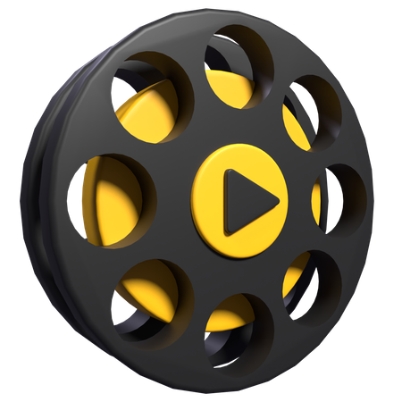 Film Reel  3D Icon