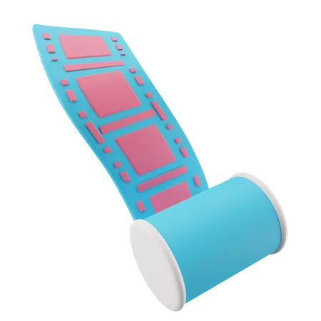 Film roll 3D Icon