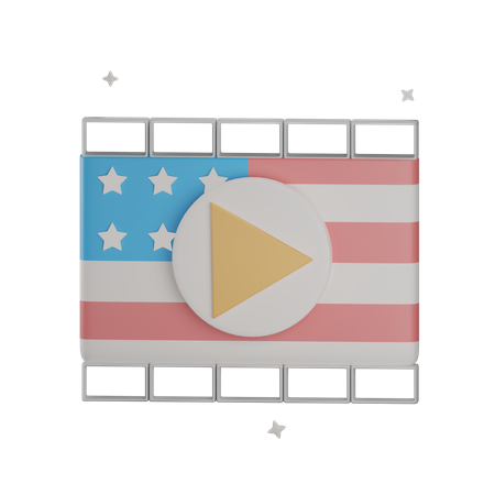 Film sur l'indépendance des États-Unis  3D Illustration