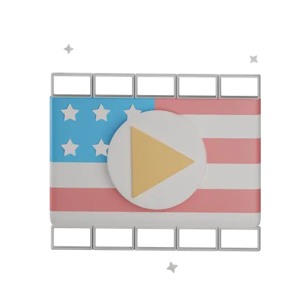 Film sur l'indépendance des États-Unis  3D Illustration