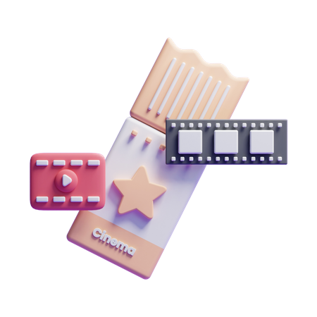 Film Ticket  3D Icon