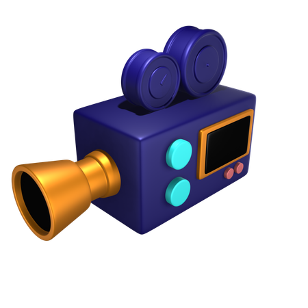 Filmkamera  3D Icon